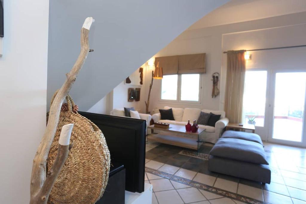Posezení v ubytování Villa Asterios