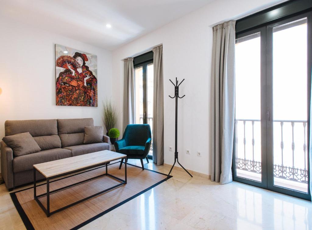 Część wypoczynkowa w obiekcie Guardamino Dúplex Suite Apartment