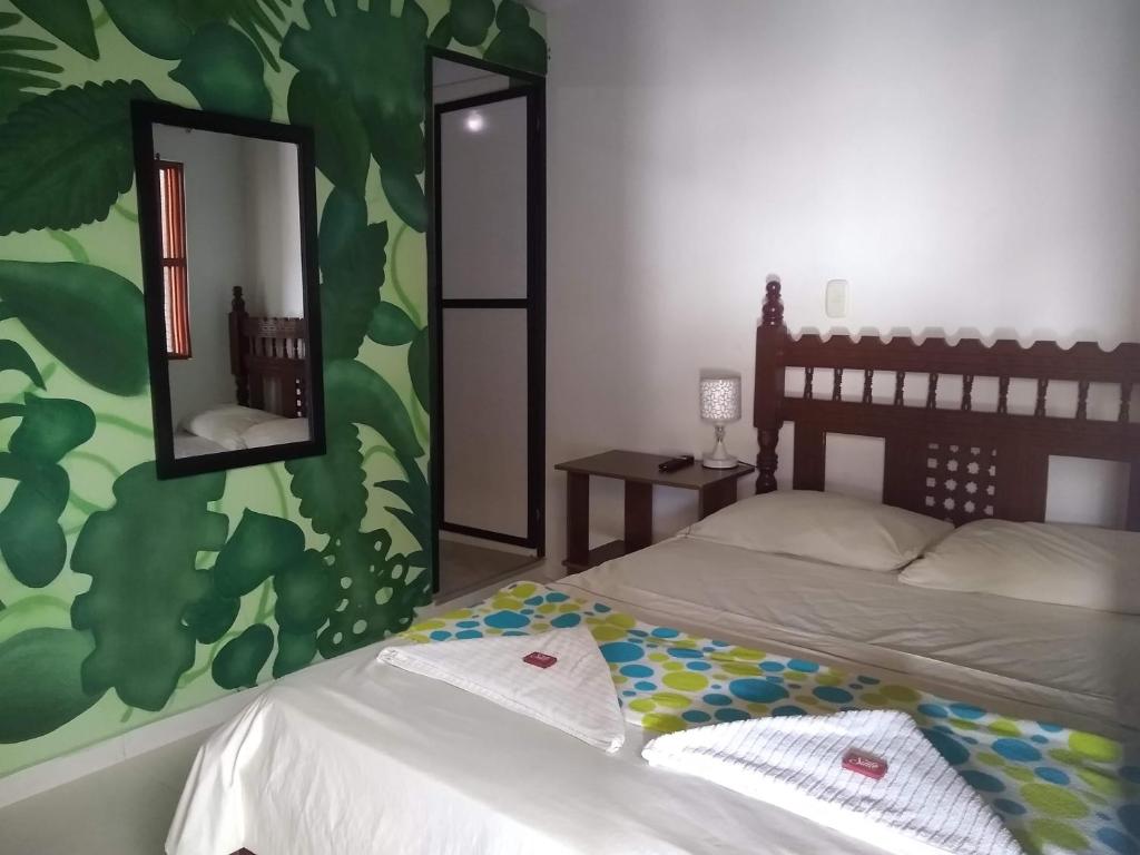 Postel nebo postele na pokoji v ubytování Casa Pacha