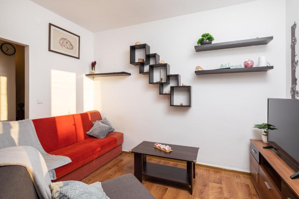 Posezení v ubytování Beach Apartment Milena