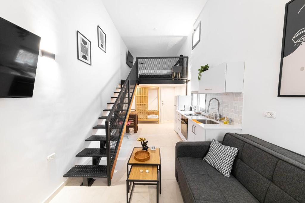 Kuchyň nebo kuchyňský kout v ubytování Cohens apartments