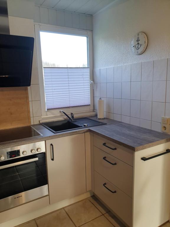 Kuchyň nebo kuchyňský kout v ubytování Haus Lerche
