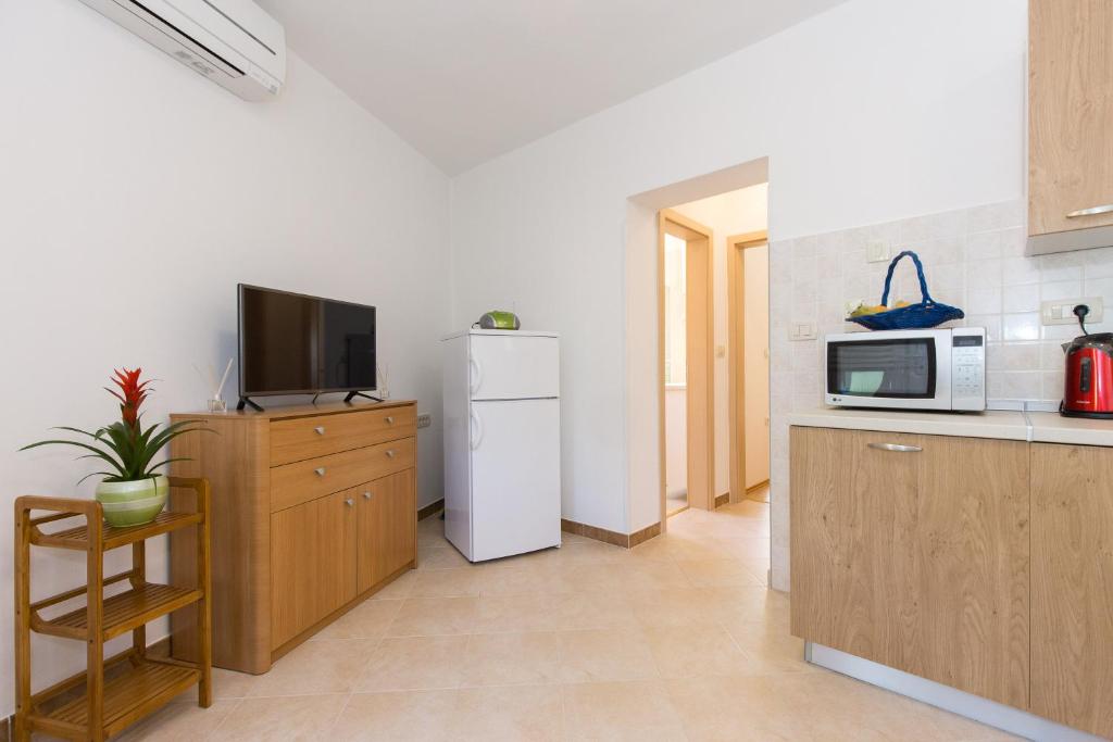 Kuchyň nebo kuchyňský kout v ubytování Apartman Andrea
