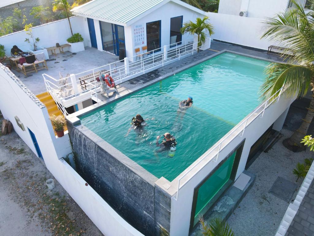 Bazén v ubytování Dive Center & Hotel Rooms nebo v jeho okolí