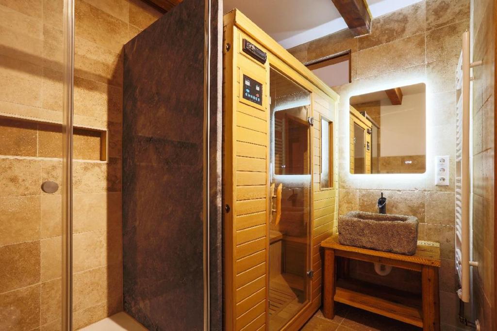 Koupelna v ubytování Am Rückerlhof