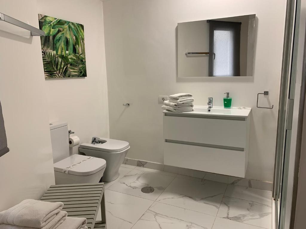 Koupelna v ubytování Apartamentos Bruja