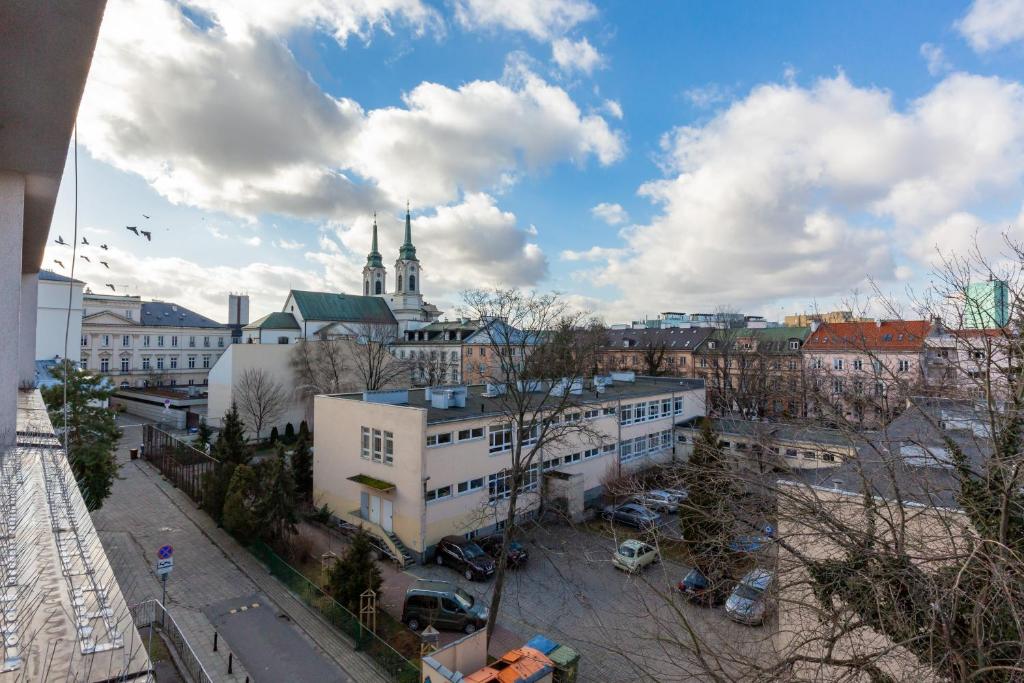 Výhľad na mesto Varšava alebo výhľad na mesto priamo z apartmánu