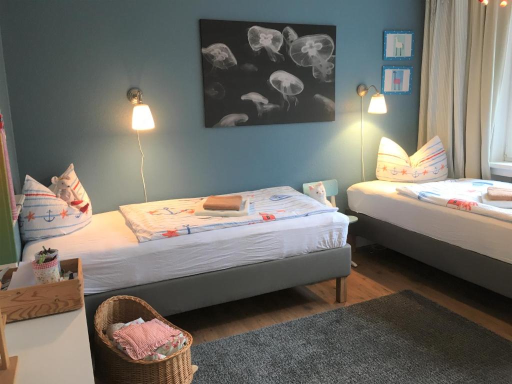 Postel nebo postele na pokoji v ubytování Strandperle 1 Timmendorfer Strand