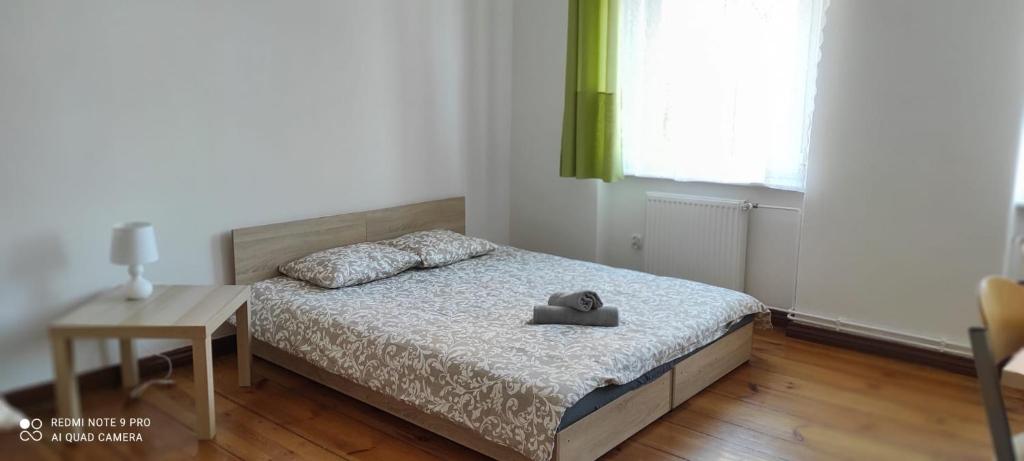 Katil atau katil-katil dalam bilik di Lilia House Poznan