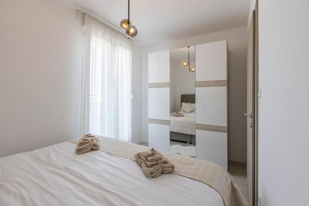 Posteľ alebo postele v izbe v ubytovaní Luxury rooftop apartment Zalato