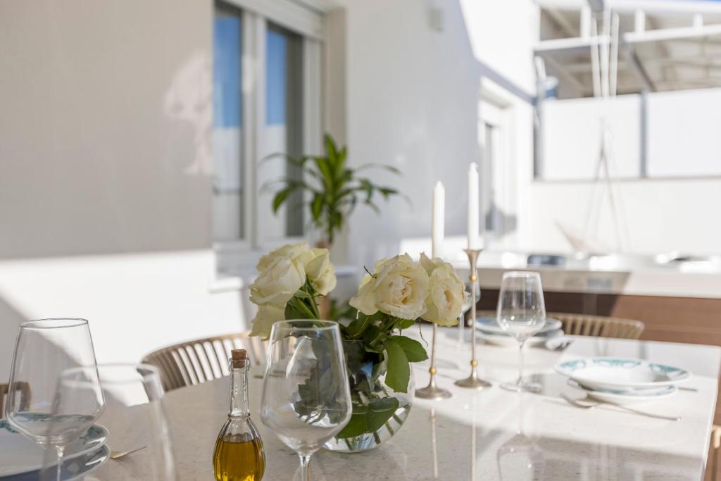 Reštaurácia alebo iné gastronomické zariadenie v ubytovaní Luxury rooftop apartment Zalato