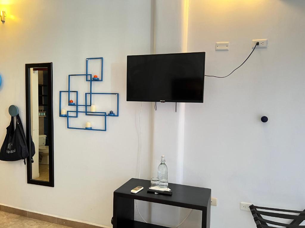 TV a/nebo společenská místnost v ubytování Palmazul Hotel & Spa