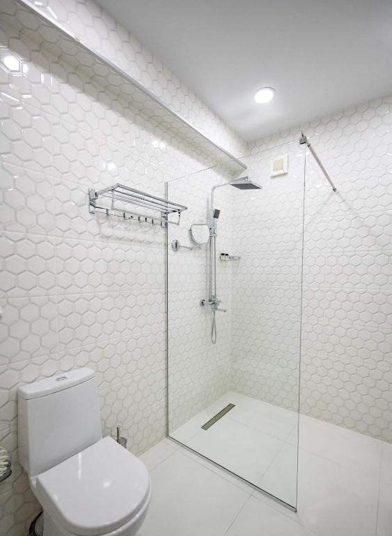 Koupelna v ubytování Betlemi Hotel