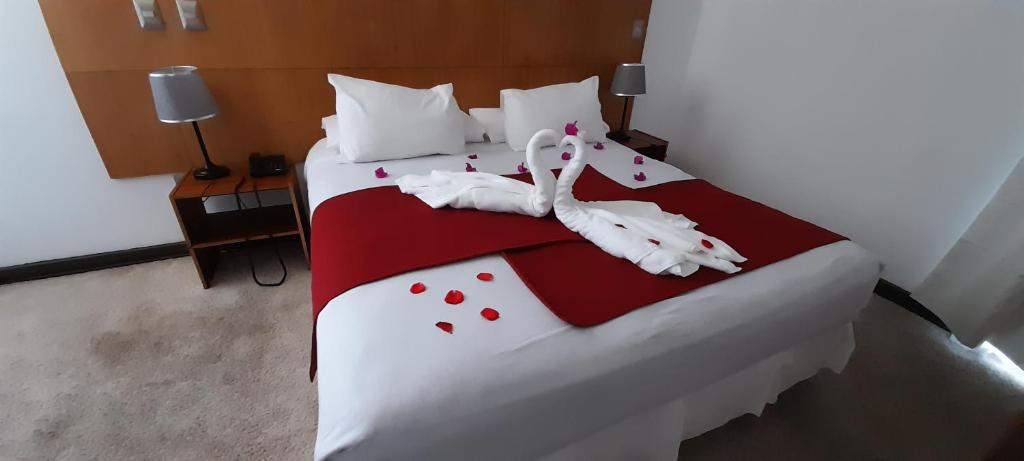 Postel nebo postele na pokoji v ubytování Open Hotel