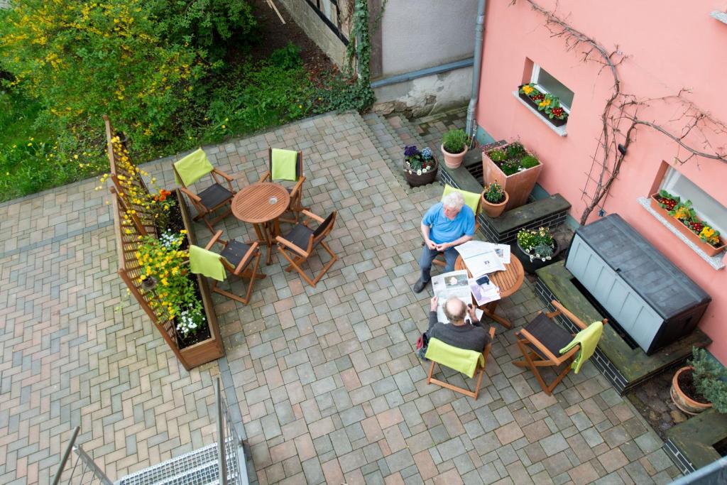 Patio nebo venkovní prostory v ubytování Apartmenthaus im Stieg