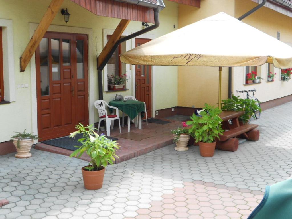 A patio or other outdoor area at Penzion Rosnicka Liesek