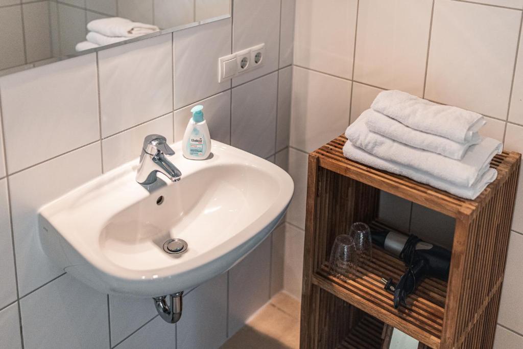 Koupelna v ubytování Netts Landhaus