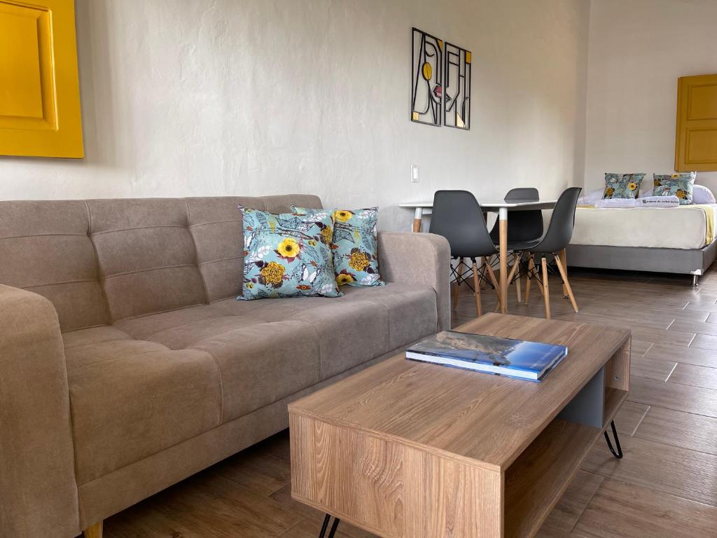 Posezení v ubytování Palmar de Jericó Suites