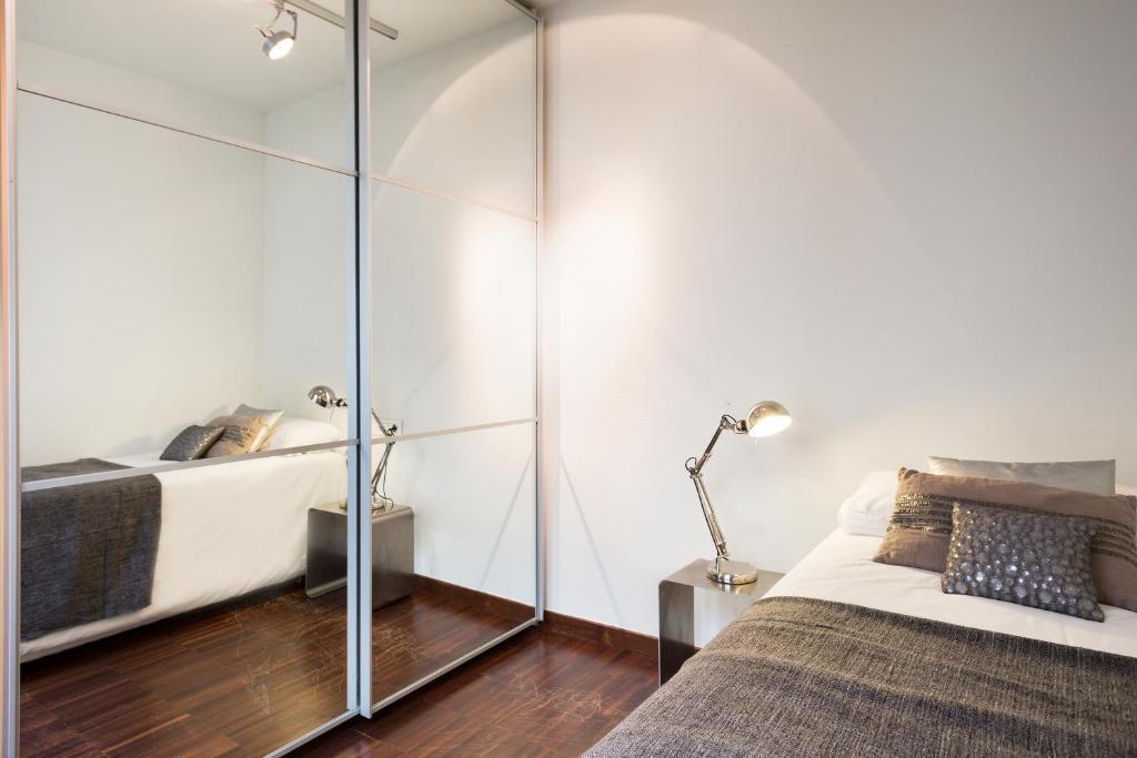 Posteľ alebo postele v izbe v ubytovaní My Space Barcelona Executive Apartments Center