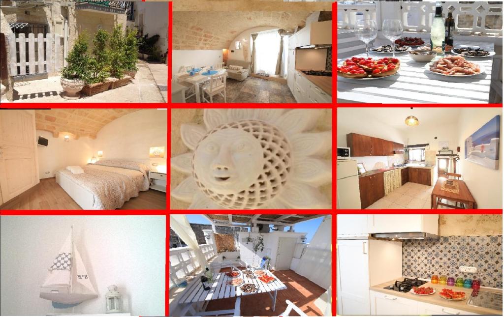 a collage of pictures of a kitchen and a room at Casa Vacanze Bel sole in Monopoli