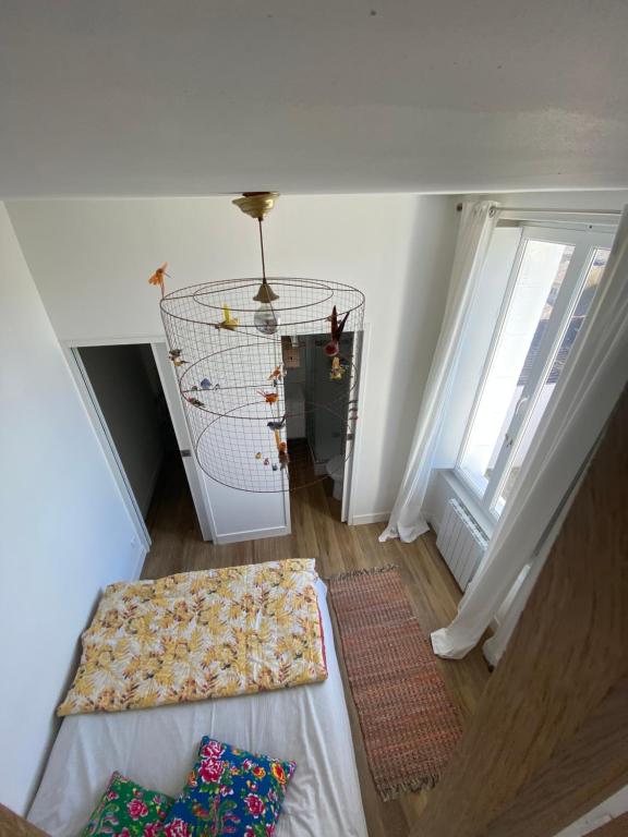 Postel nebo postele na pokoji v ubytování Studio Duplex Bénodet