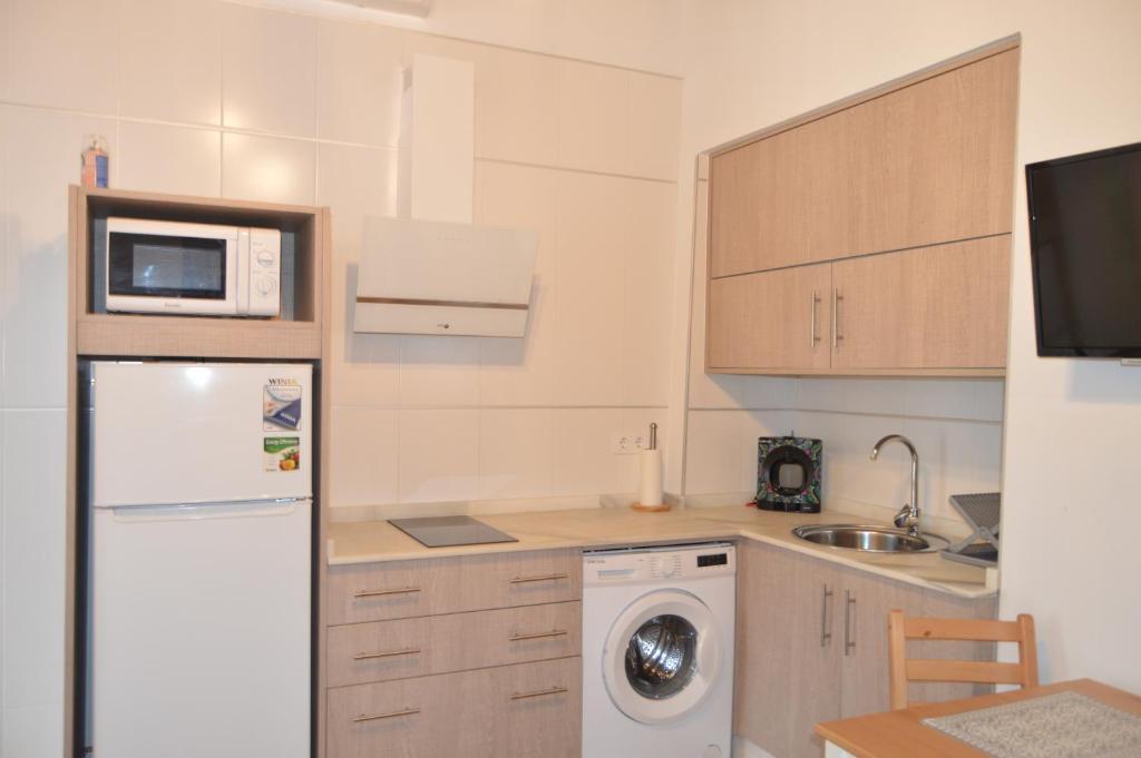 A kitchen or kitchenette at ALCAZAR VIEJO PARKING Tourist Córdoba