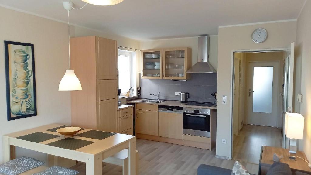Η κουζίνα ή μικρή κουζίνα στο Abendsonne Apartments