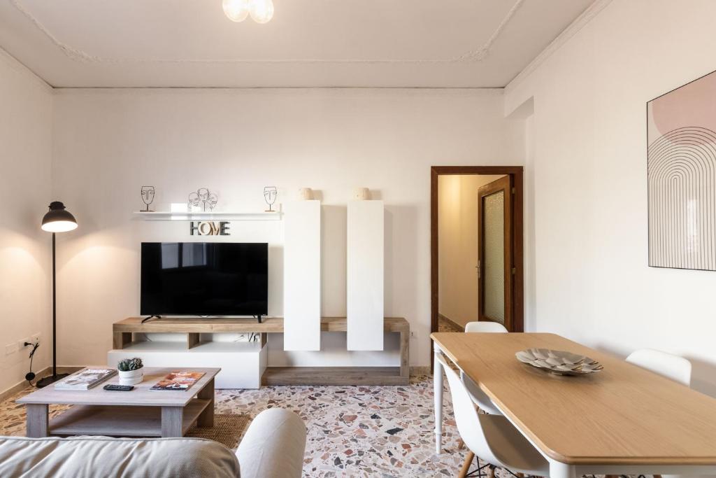 A television and/or entertainment centre at Trigona 4 Apartment