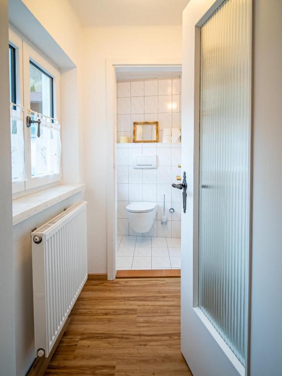 Koupelna v ubytování Katzerhaus Ebensee