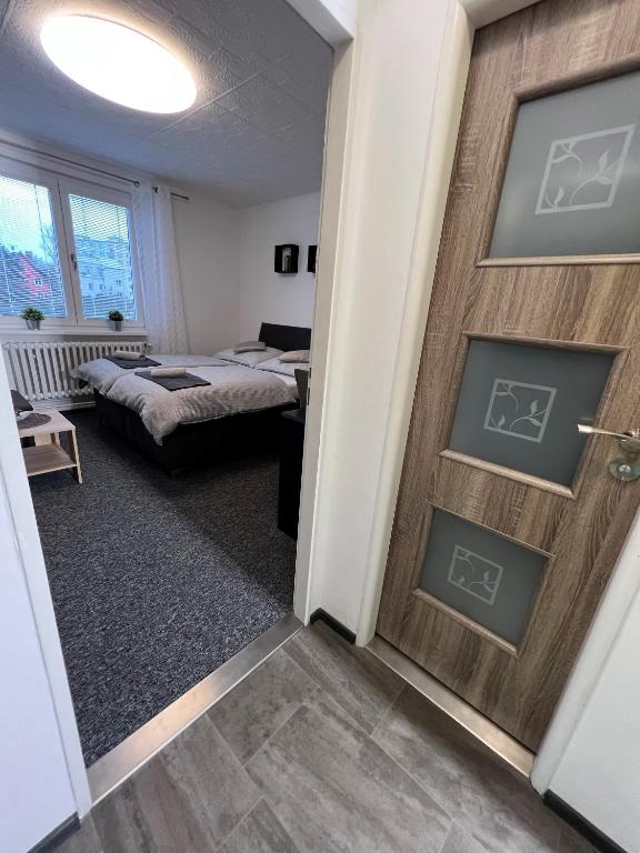 Voodi või voodid majutusasutuse Apartmány Karlovy Vary toas