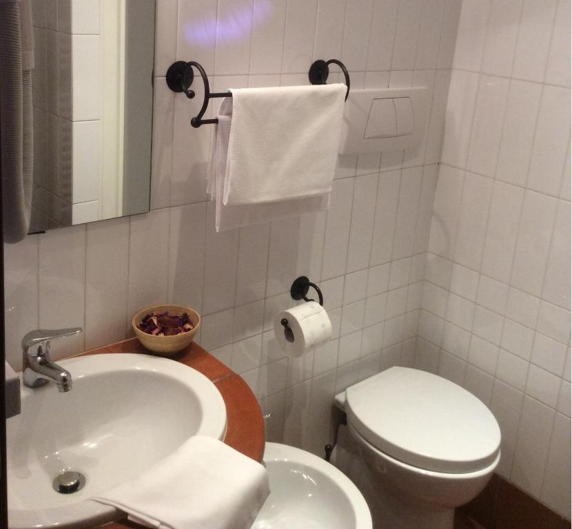 Koupelna v ubytování Hotel Al SanPietrino