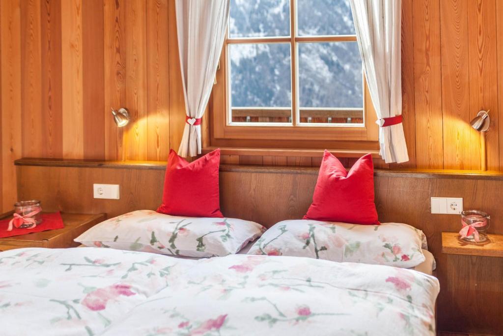 Łóżko lub łóżka w pokoju w obiekcie Ferienhaus Waldhof