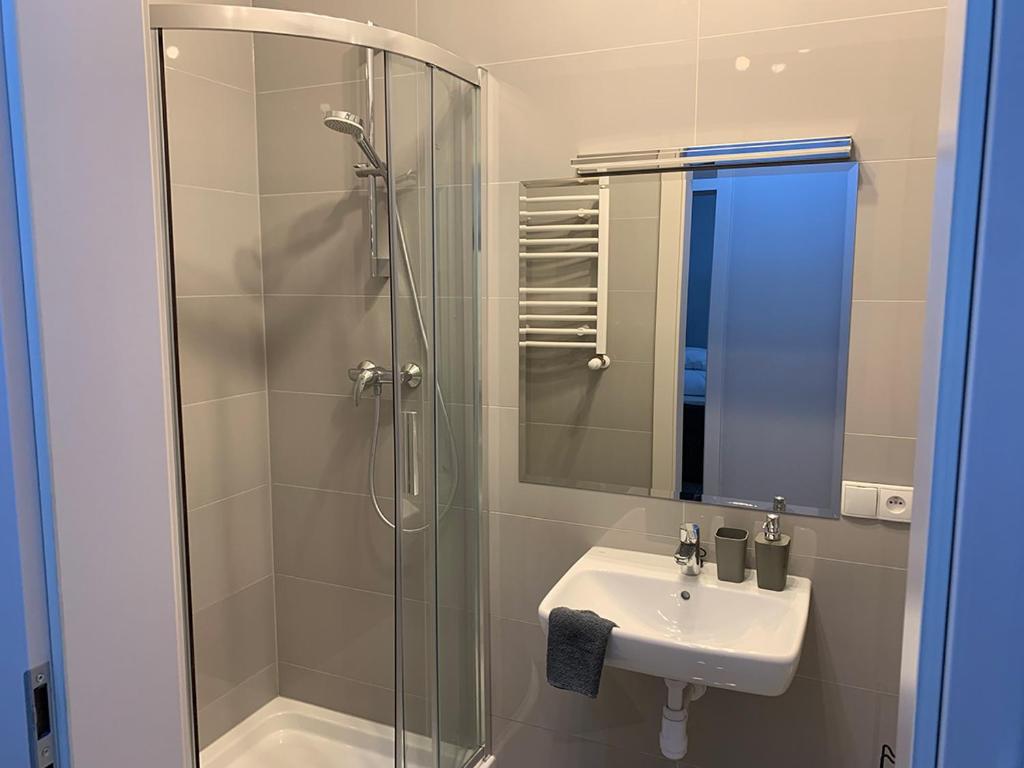 Kúpeľňa v ubytovaní Apartamenty Nadjeziorna