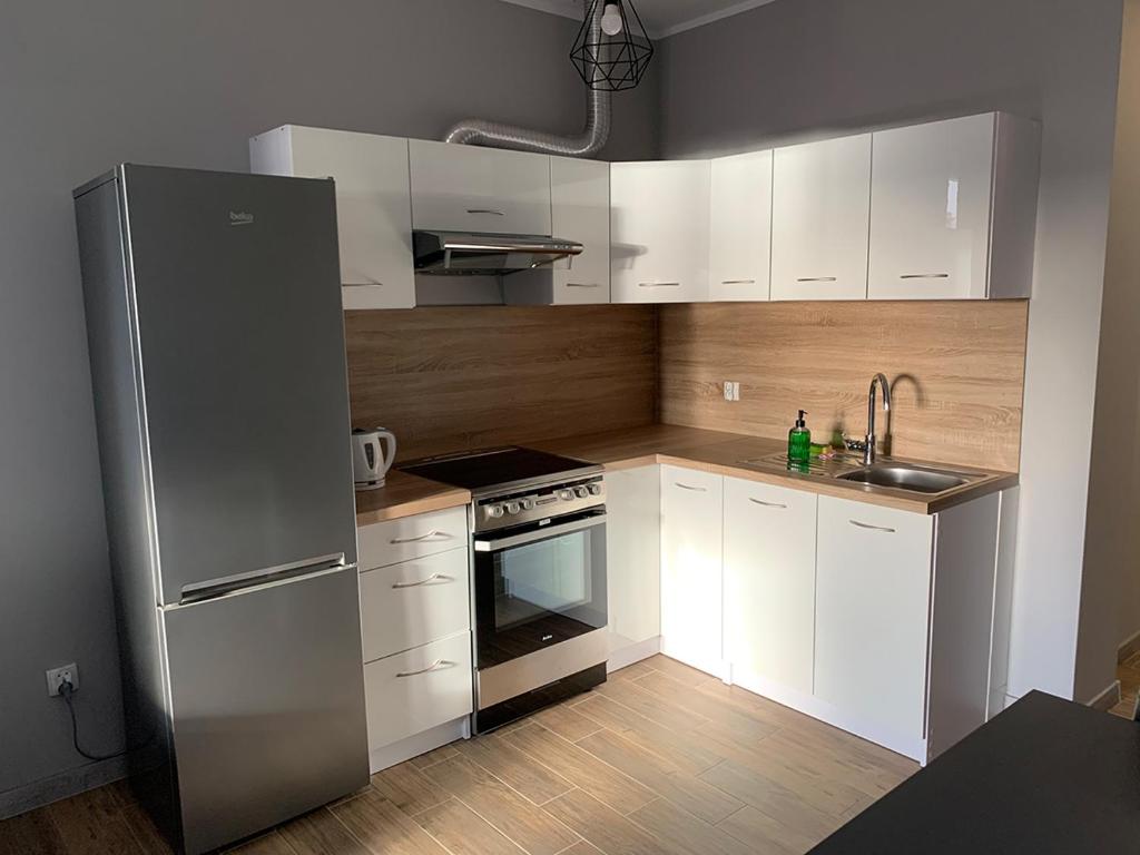 Kuchyňa alebo kuchynka v ubytovaní Apartamenty Nadjeziorna