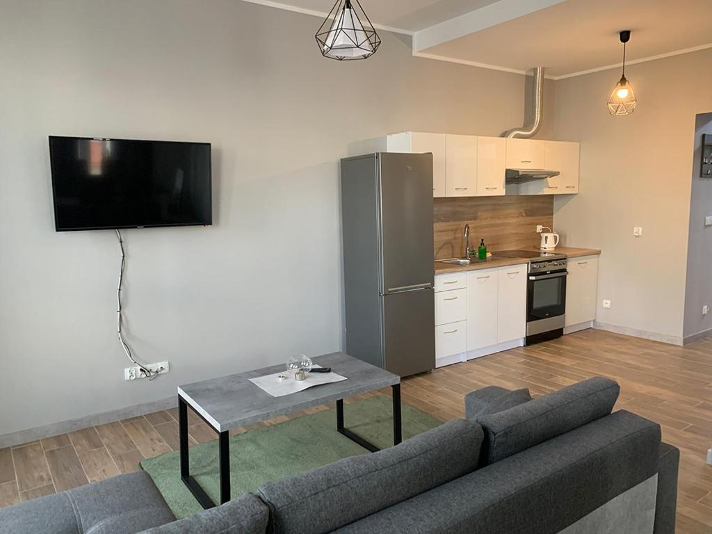 Kuchyňa alebo kuchynka v ubytovaní Apartamenty Nadjeziorna