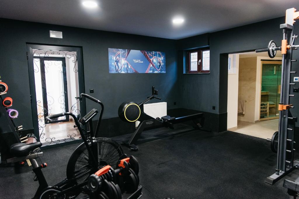 Fitness centrum a/nebo fitness zařízení v ubytování Krolo Villa&Wine
