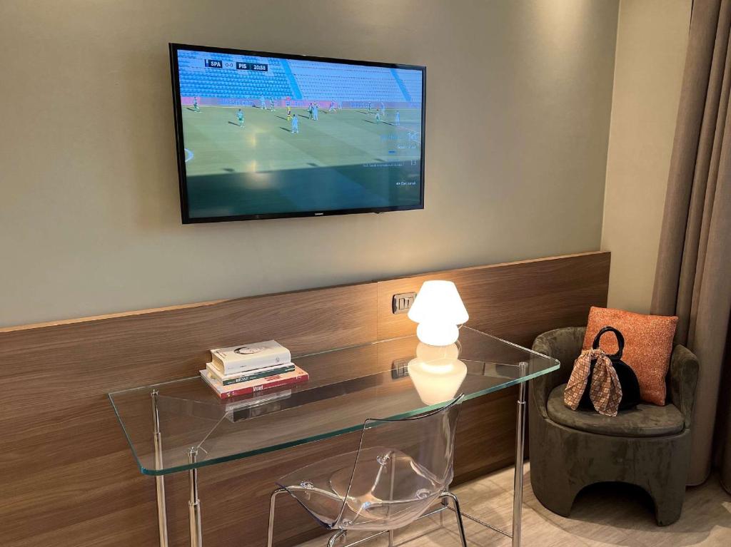 TV a/nebo společenská místnost v ubytování Best Western Hotel City