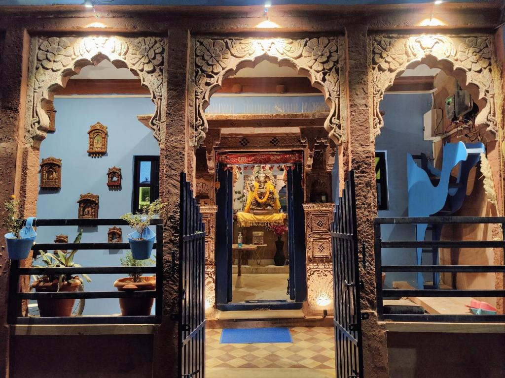 a view of the entrance to a temple at Aura B&B - The Haveli Homestay in Jodhpur