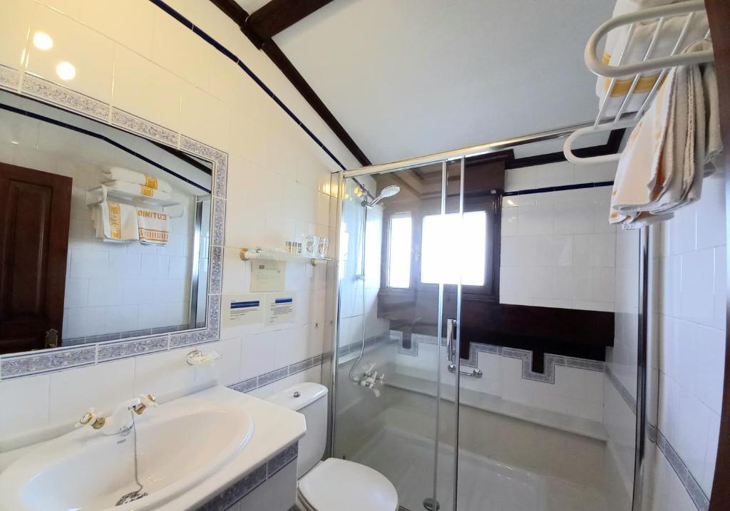 Koupelna v ubytování Hotel Eutimio