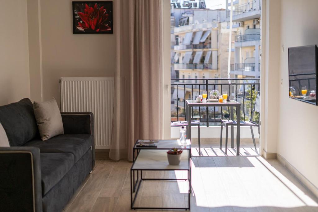 Posezení v ubytování Lux Palace Trikala