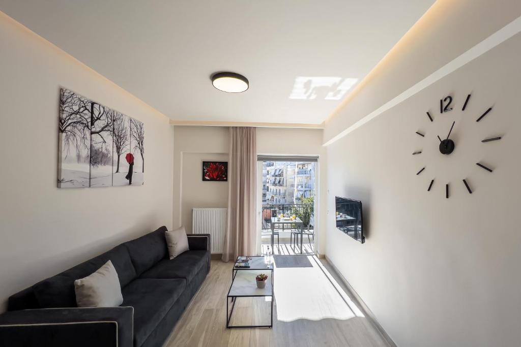 TV a/nebo společenská místnost v ubytování Lux Palace Trikala