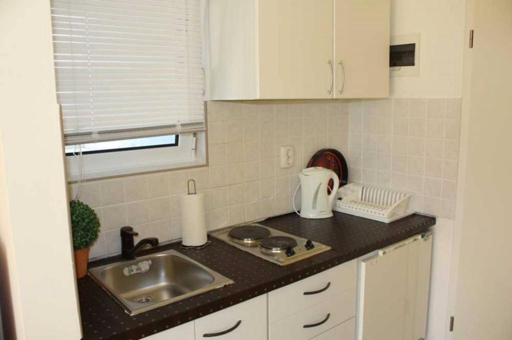 Kuchyňa alebo kuchynka v ubytovaní Studio apartment in Trogir with balcony, air conditioning, WiFi 4328-4