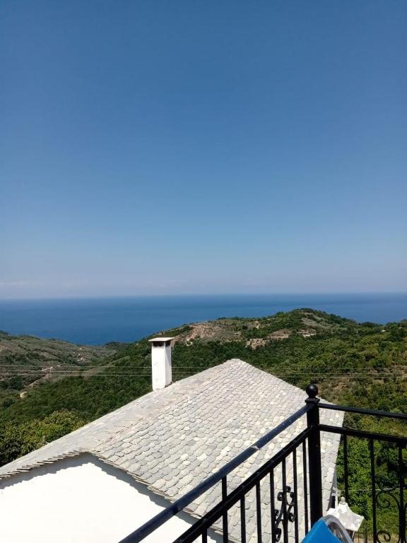 a view of the ocean from the balcony of a house at La Casa del Sol in Keramídhion