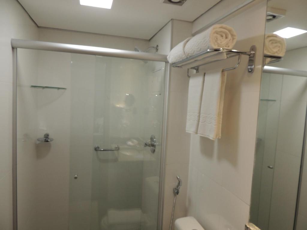Koupelna v ubytování Allia Gran Pampulha Suites
