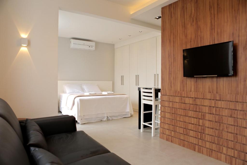 Posteľ alebo postele v izbe v ubytovaní Sugar Loft Apartments