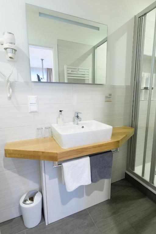 Koupelna v ubytování Hotel Garni Viktoria