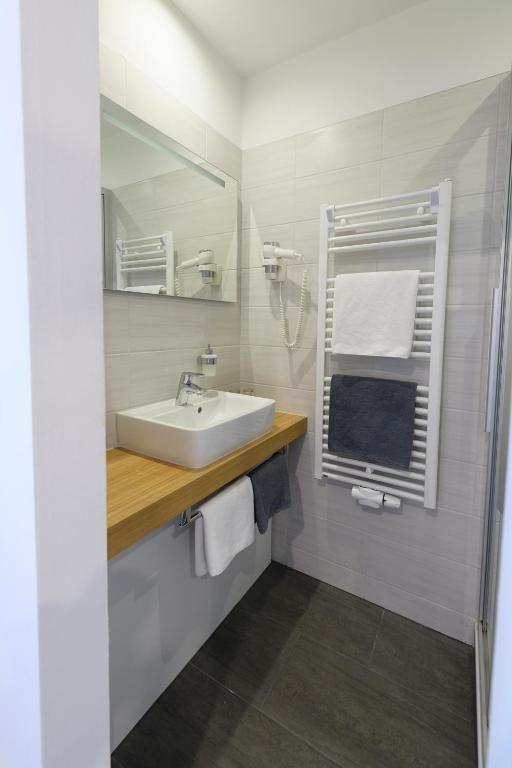 Koupelna v ubytování Hotel Garni Viktoria