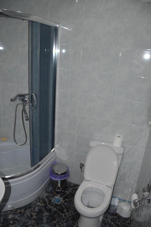 Koupelna v ubytování Hotel Bagineti