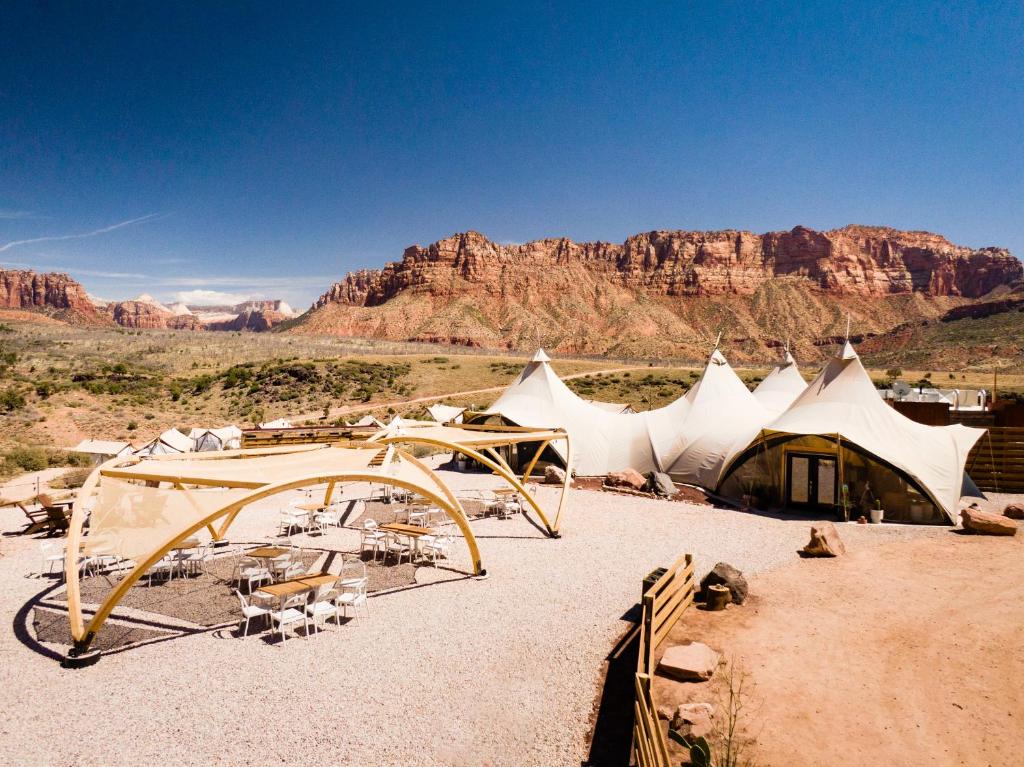 Under canvas. Under canvas