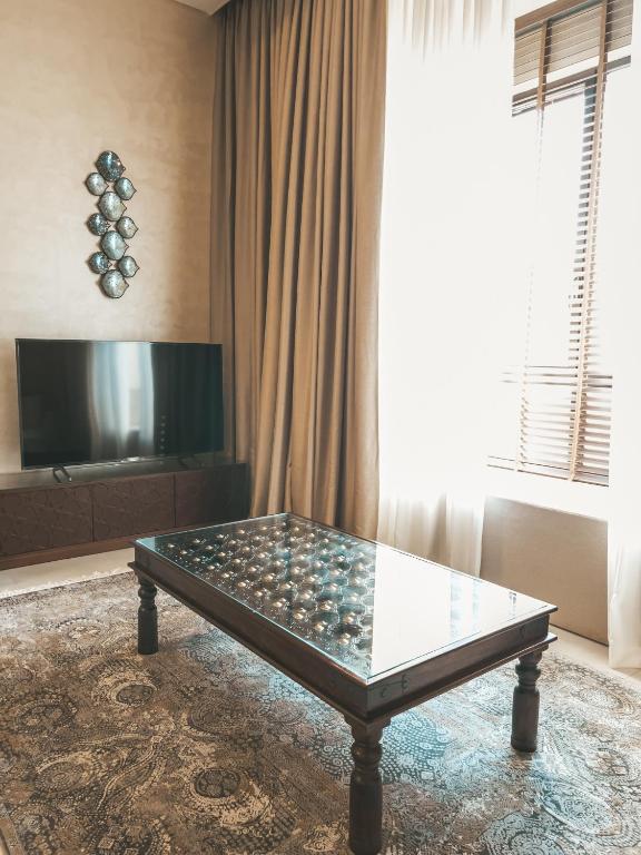 TV a/nebo společenská místnost v ubytování Riad Dar Al Rumman